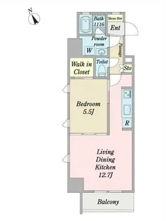 プロシード新安城【0606号室】の間取り