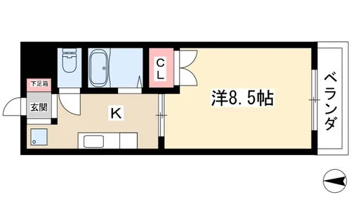 サンライズ松本【4C号室】の間取り