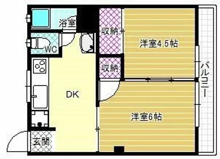 川村ハイツ【2階】の間取り