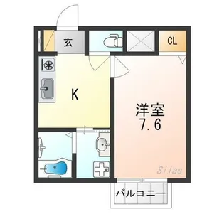 セジュール大山崎【2階】の間取り