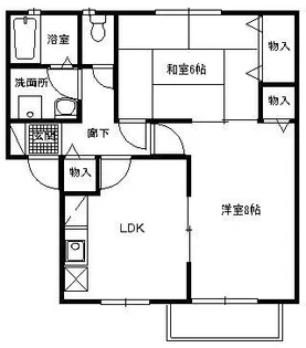 アーバンハイツ セゾン B棟【2階】の間取り