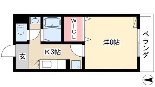 コンフォート小鴨【1階】の間取り