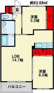 フォルツァ・ドット・ミユ【3階】の間取り