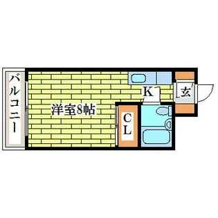 プレジール清田【212号室】の間取り