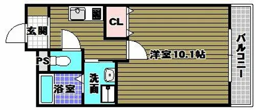 アンプルールフェールフォルス【3階】の間取り