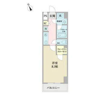 コントレイルりんくう常滑【0702号室】の間取り