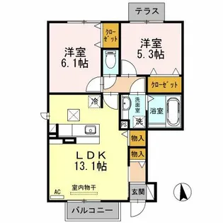 Ohana南陽 D棟【1階】の間取り
