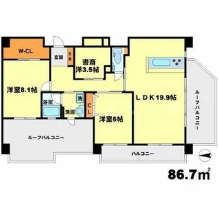 2SLDKの間取り画像