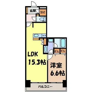 ロイヤルパークス千種【7階】の間取り