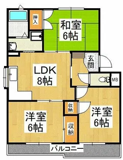 メゾンハート【3階】の間取り