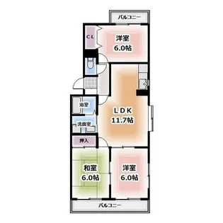 メゾンメルベーユ【201号室】の間取り