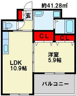 アーリントン【12階】の間取り