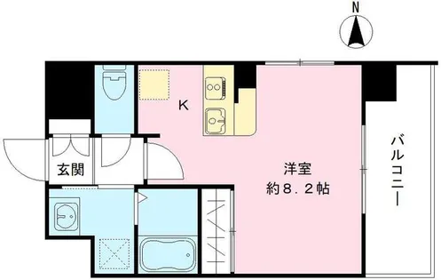 THE GARNET SUITE RESIDENCE西七条【1階】の間取り