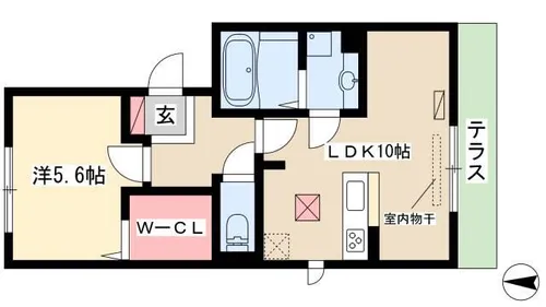 モアクレシア【1階】の間取り