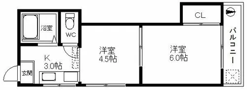 玉出第5Aマンション【5階】の間取り