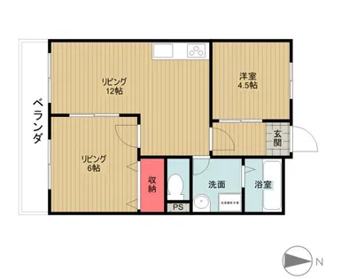 コトブキ第一ビル【2階】の間取り