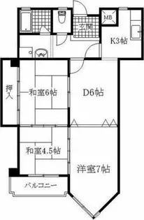フルーヴェ1番館【3階】の間取り
