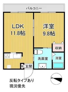 マキビル【402号室】の間取り