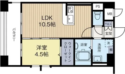 福岡県福岡市東区馬出5丁目【マンション】の間取り