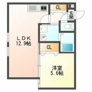 フジパレスKⅠ番館【3階】の間取り
