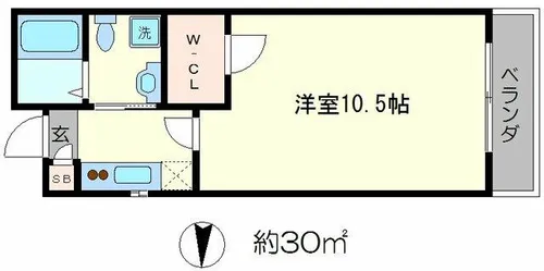 グランコスモ出町【1階】の間取り