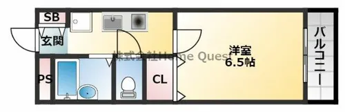 ハイツせせらぎ八尾【2階】の間取り