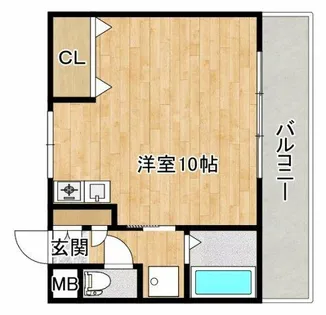 カサモラーダ船場【307号室】の間取り
