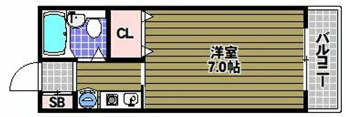 メゾン・ド・エレーヴ唐国【6階】の間取り