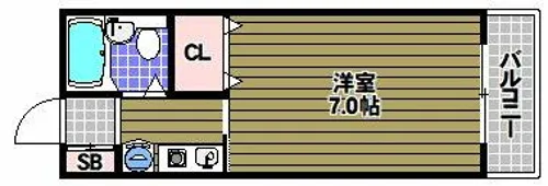 メゾン・ド・エレーヴ唐国【6階】の間取り