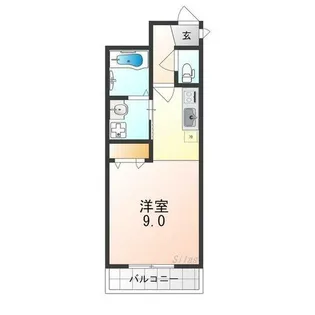 アクアレスト堺【1階】の間取り