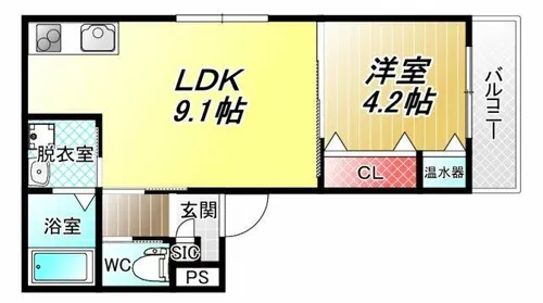 アバンティオ弥刀【3階】の間取り