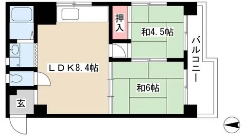 メゾン鶴舞【6階】の間取り