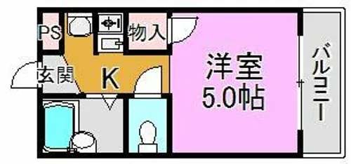 イーストマンションムラオ【2階】の間取り