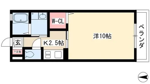 グレーシア中郷 A【2階】の間取り