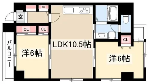 メゾン白川【5C号室】の間取り