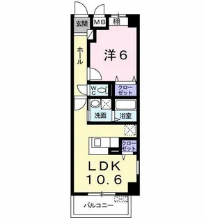1LDKの間取り画像