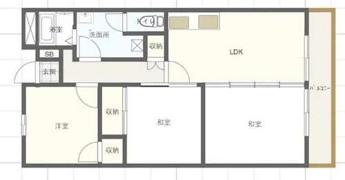 ヤナギマンション【2階】の間取り