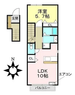 ブルーム住吉【2階】の間取り