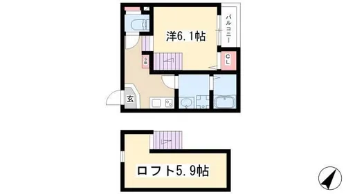 ハーモニーテラス野並Ⅲ【2階】の間取り