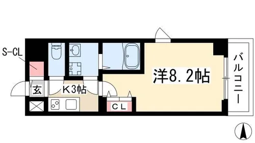 レジデンスSUN.K(レジデンスサンケー)【10階】の間取り