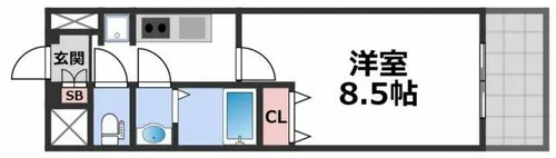 スプランディッド京橋EAST【8階】の間取り