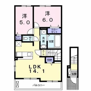 リジエールⅣ【2階】の間取り