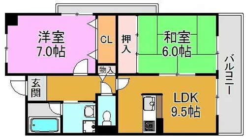 ポイントモーア【2階】の間取り