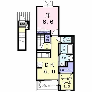アルファコート【2階】の間取り