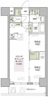 アーバネックス南森町WEST【7階】の間取り