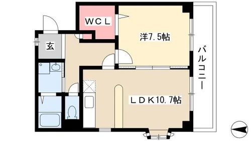 ソレイユ正徳【203号室】の間取り