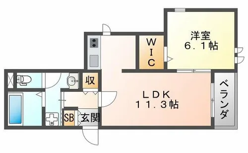 LA CHOUETTE(ラシュエット)【1階】の間取り