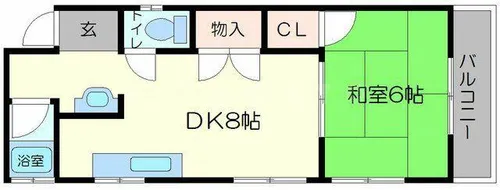 信和コーポ【2階】の間取り
