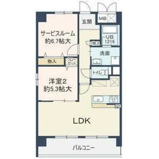 ネオコロネット【4階】の間取り