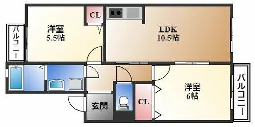 メゾン京命【1階】の間取り